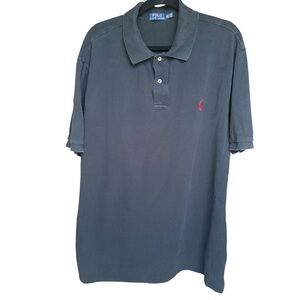 Polo Ralph Lauren Classic Fit Black Short‎ Sleeve Cotton Polo Shirt 2XLT